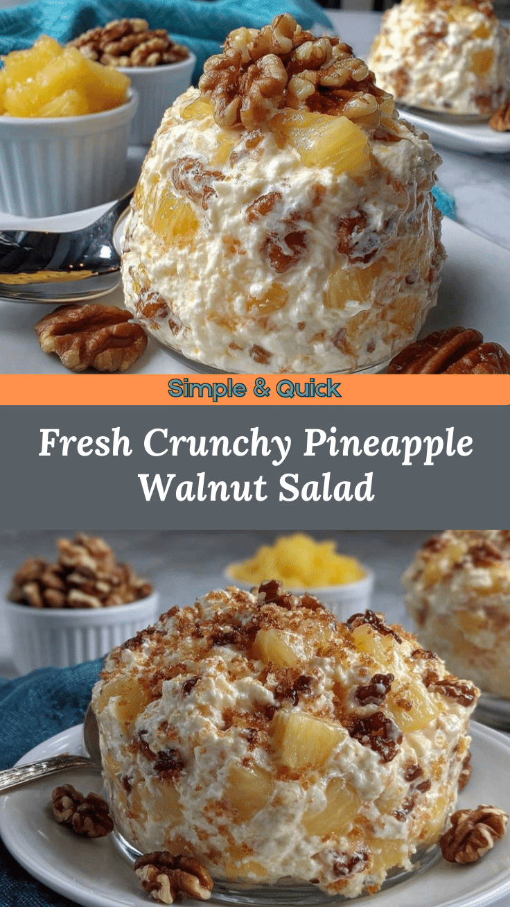 fluffy pineapple walnut salad recipe