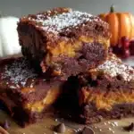 fudgy pumpkin brownies - featured image
