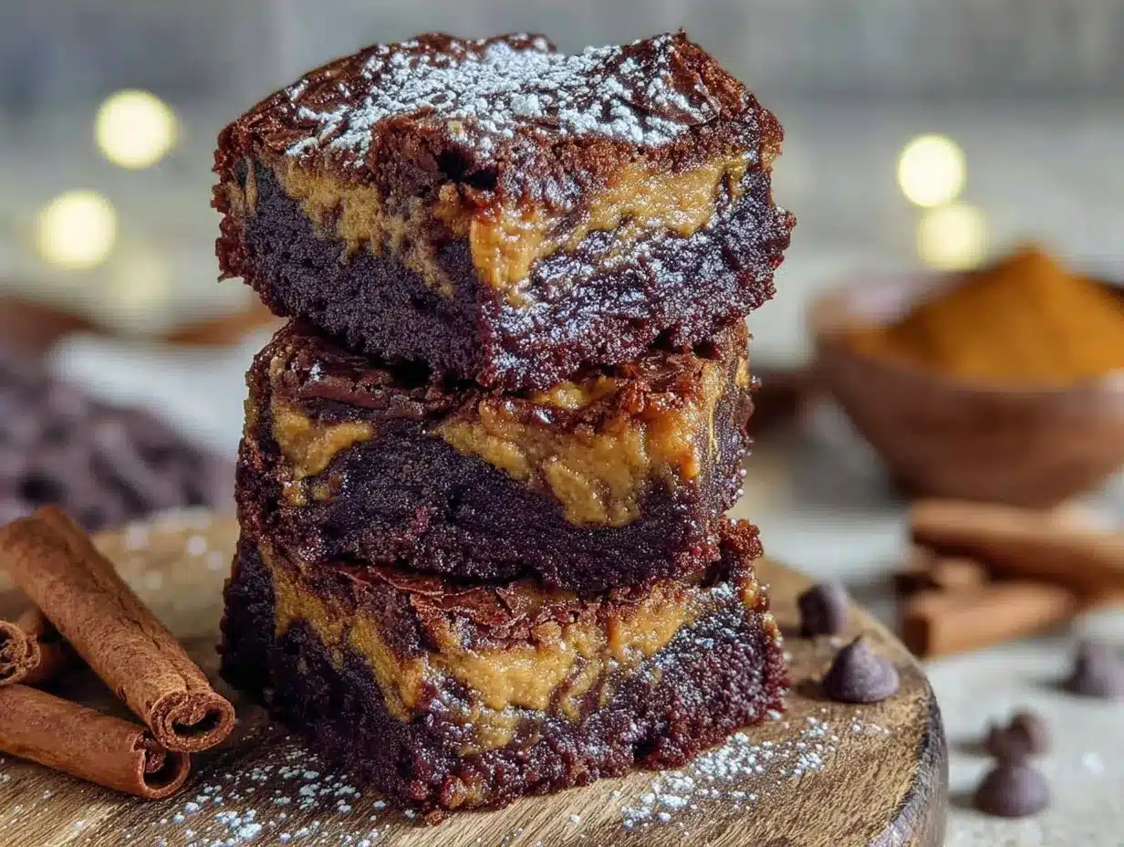 fudgy pumpkin brownies preparation steps