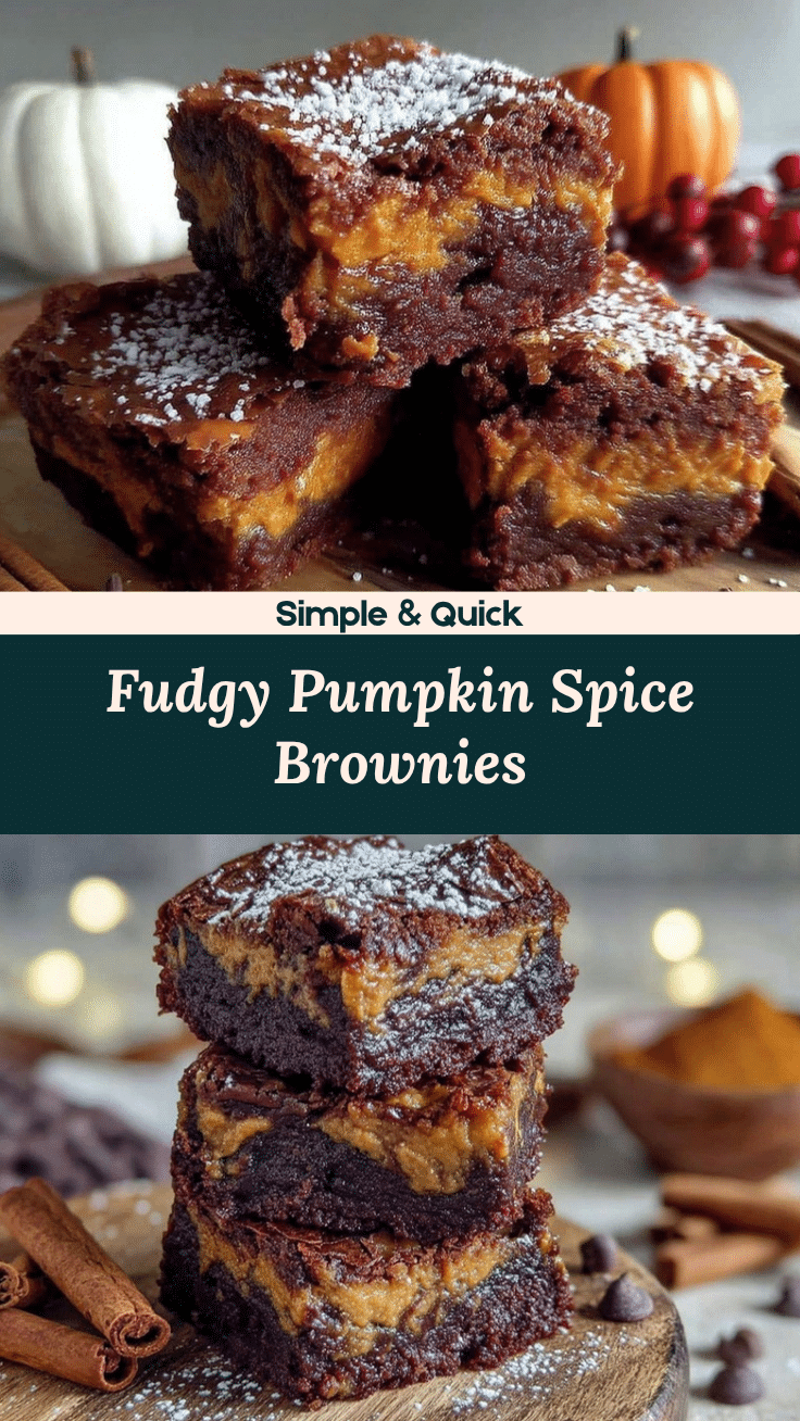 fudgy pumpkin brownies recipe