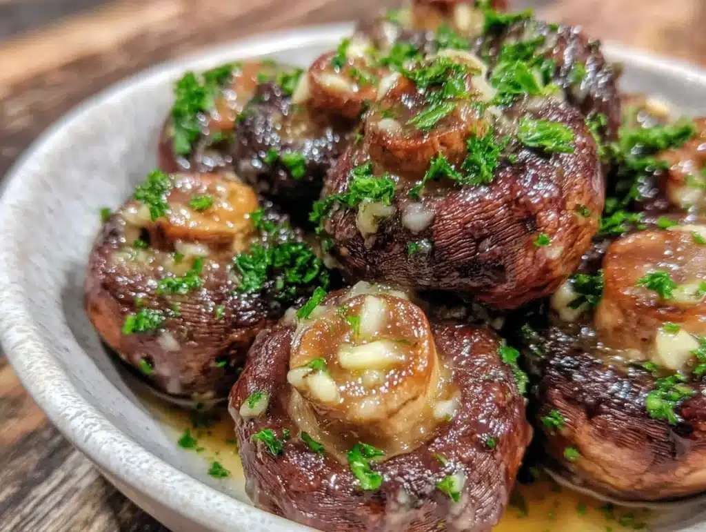garlic butter mushrooms - featured image