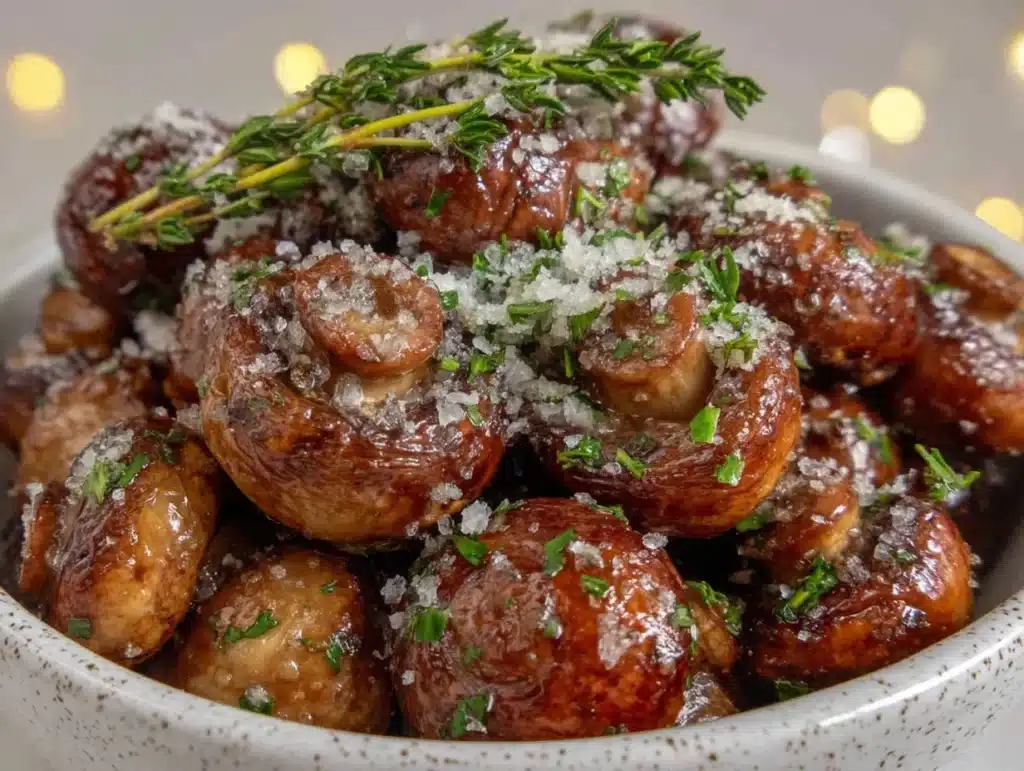 garlic butter mushrooms - featured image