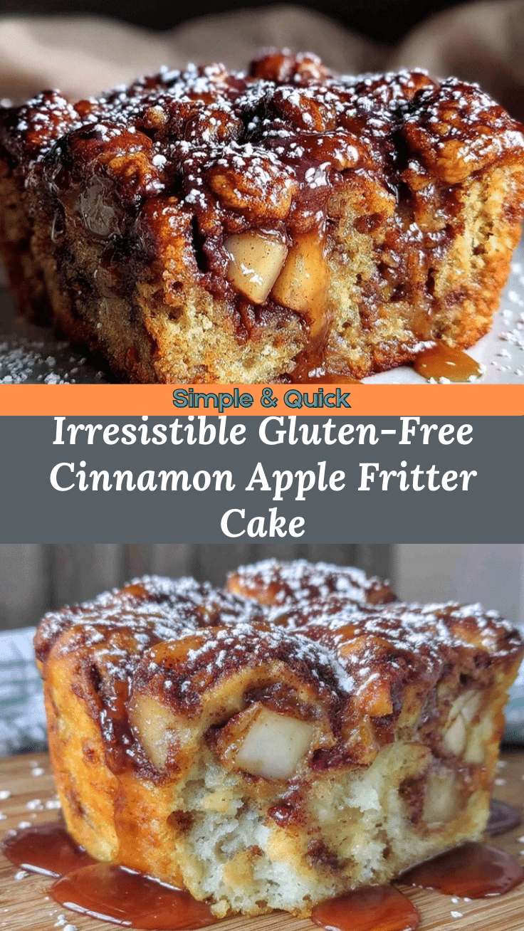 gluten-free cinnamon roll apple fritter cake recipe