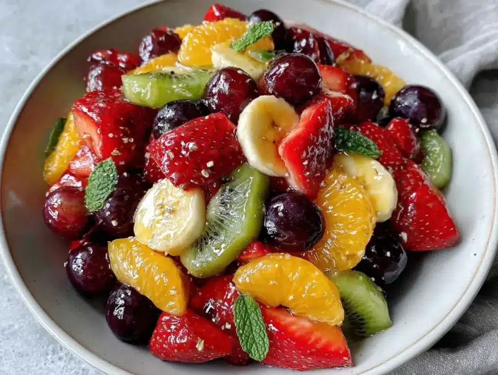 Honey Lime Rainbow Fruit Salad - featured image