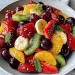 Honey Lime Rainbow Fruit Salad - featured image