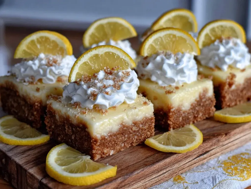 lemon cream pie bars - featured image