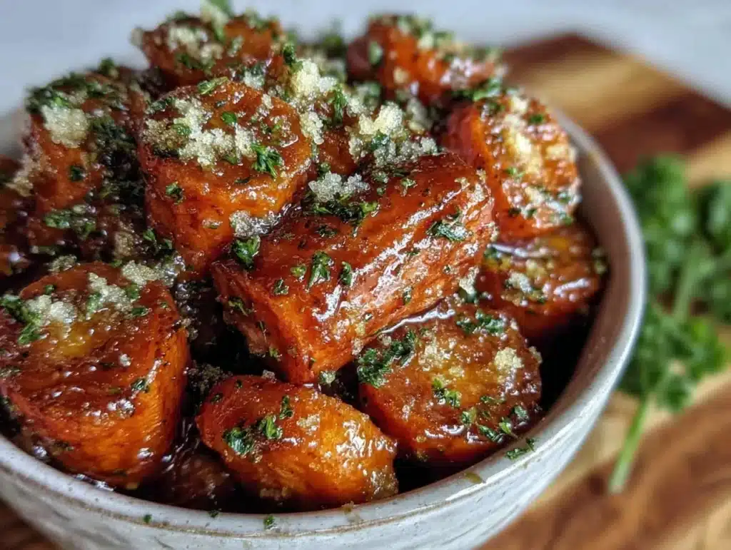 maple and brown sugar glazed carrots - featured image