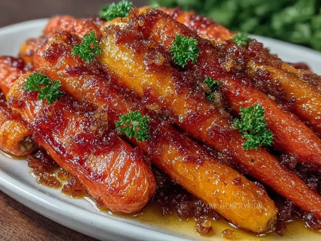maple brown sugar glazed carrots - featured image