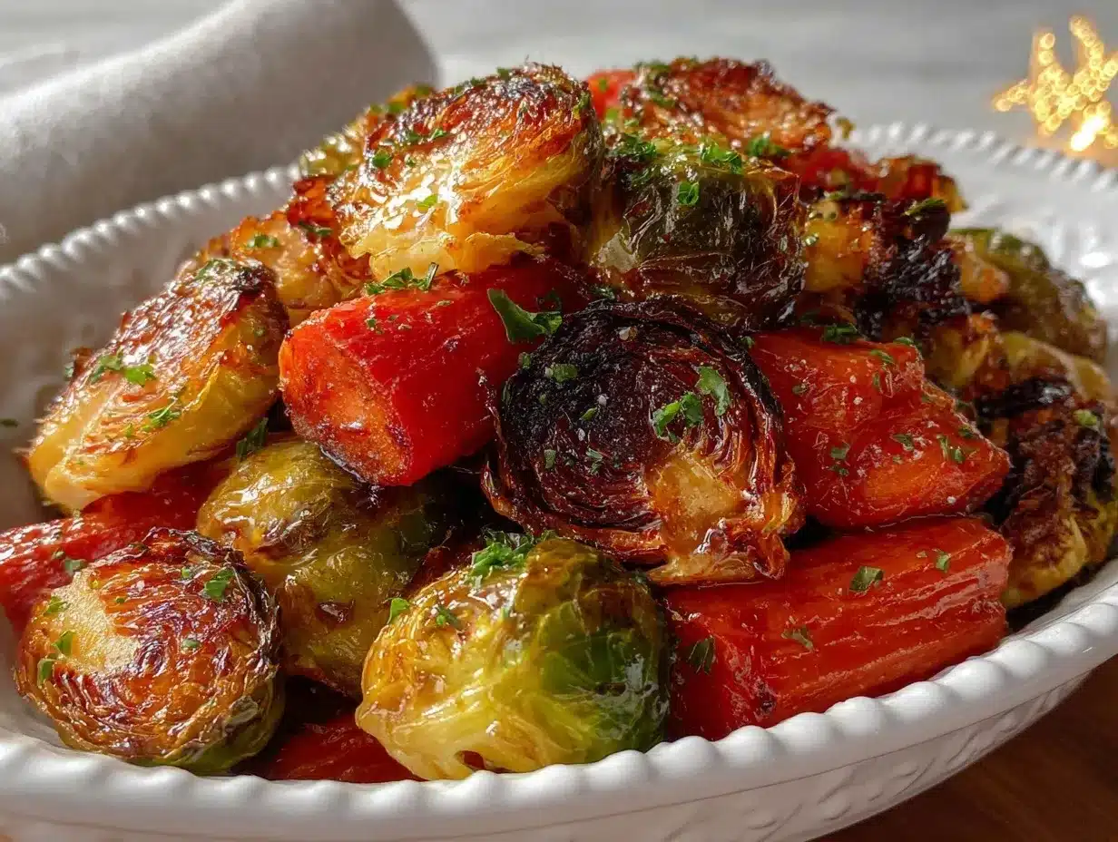 maple roasted brussels sprouts preparation steps
