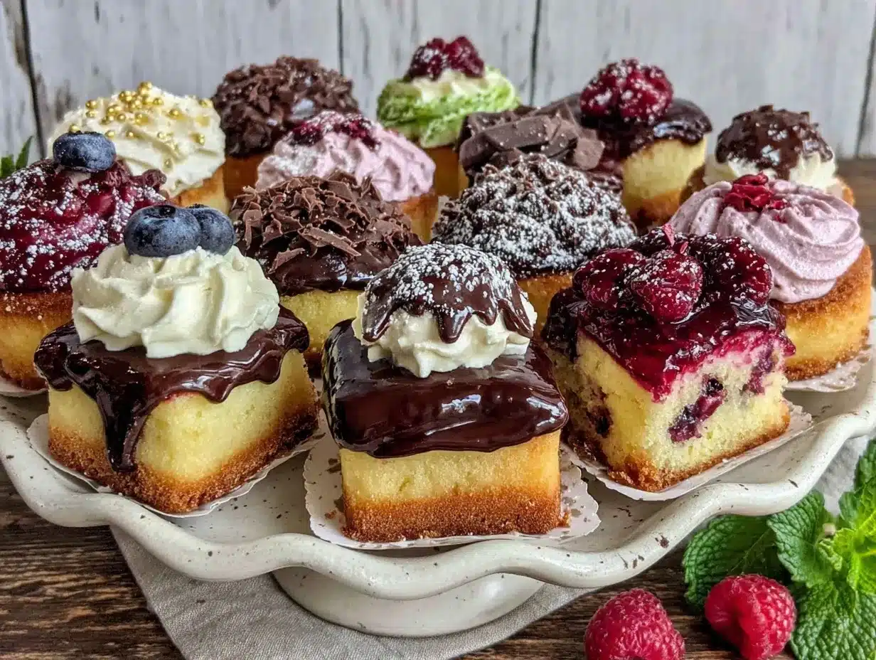 mini cakes recipe preparation steps