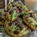 mint chocolate chip cookies - featured image