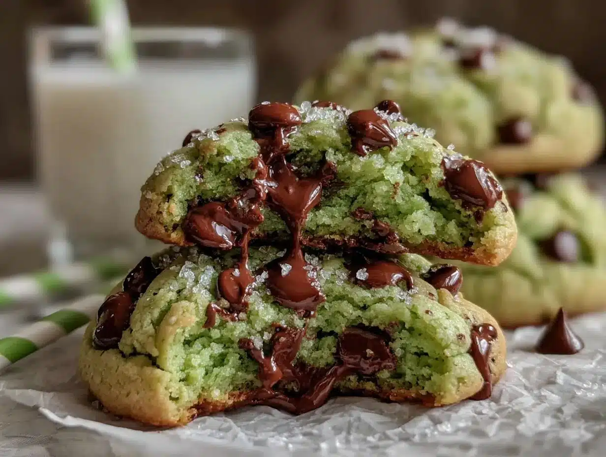 mint chocolate chip cookies preparation steps
