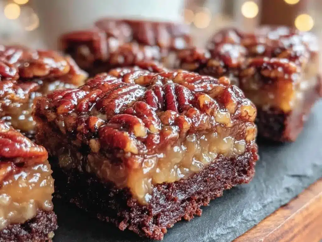 pecan pie brownies - featured image