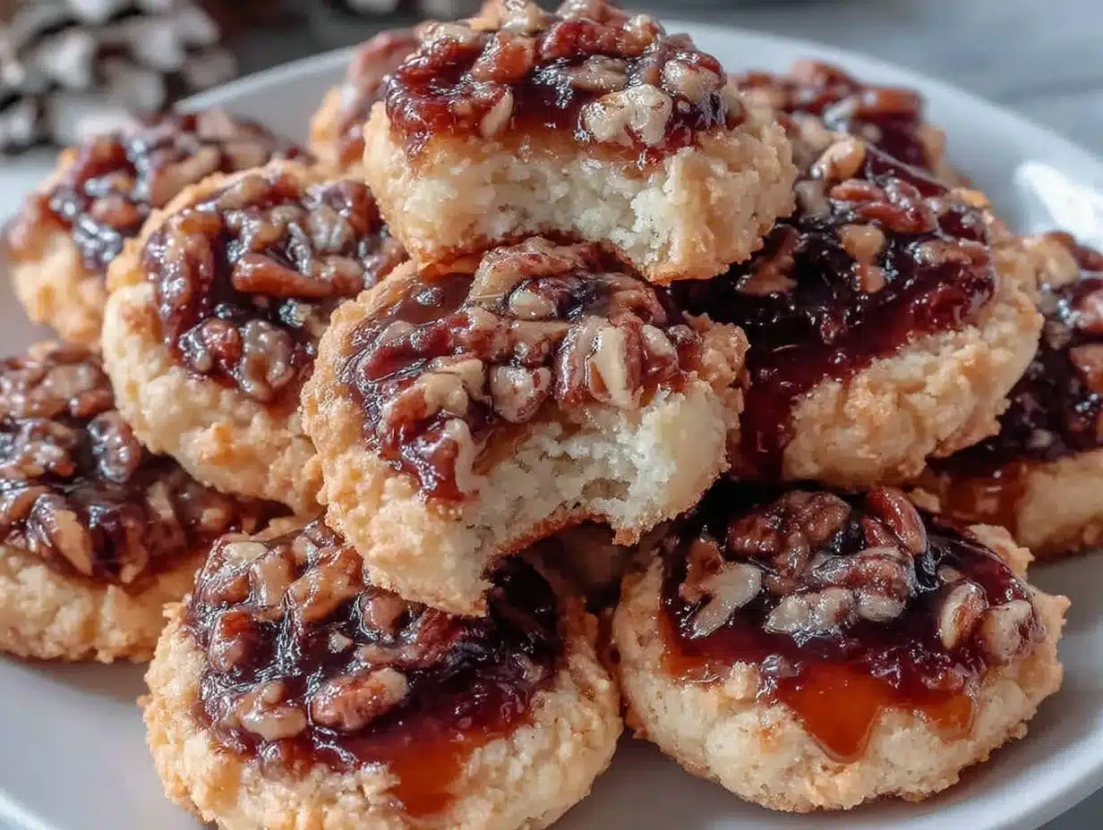 Pecan Pie Thumbprint Cookies preparation steps