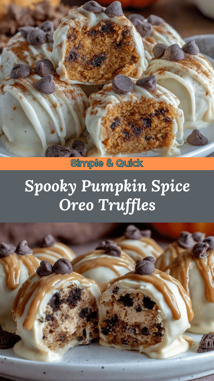 Pumpkin Spice Ghost Oreo Truffles recipe