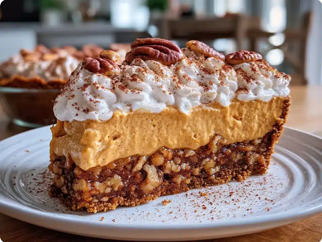 pumpkin spice mousse pie - featured image