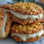 pumpkin spice oatmeal cream pie cookies - featured image