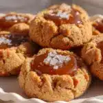 Salted Caramel Apple Butter Thumbprint Cookies - featured image