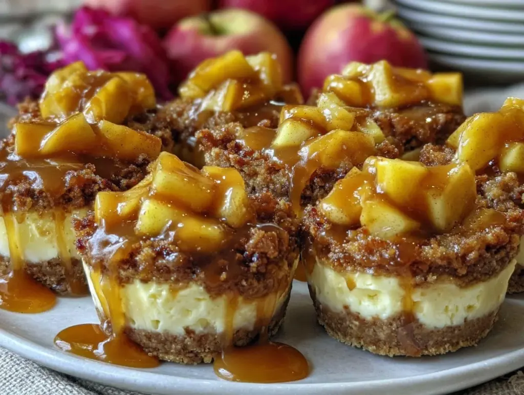 Salted Caramel Apple Pie Cheesecake Bites - featured image