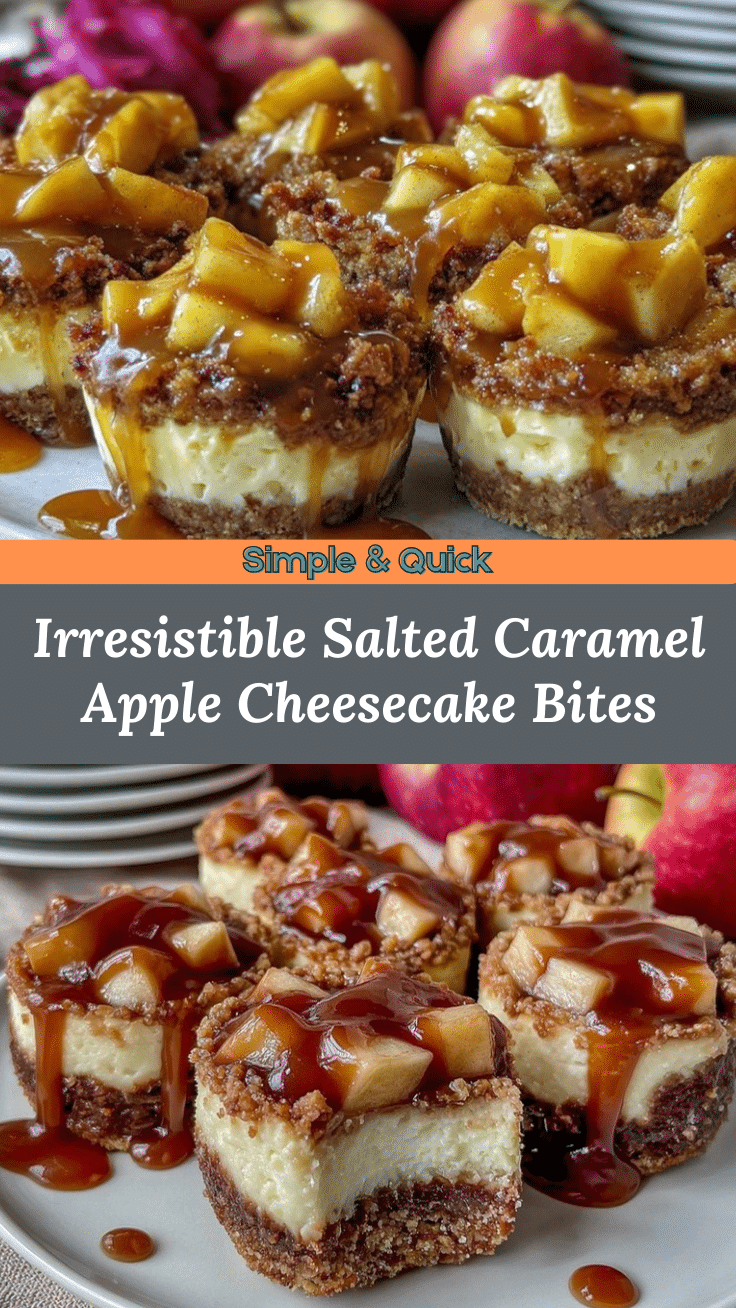 Salted Caramel Apple Pie Cheesecake Bites recipe