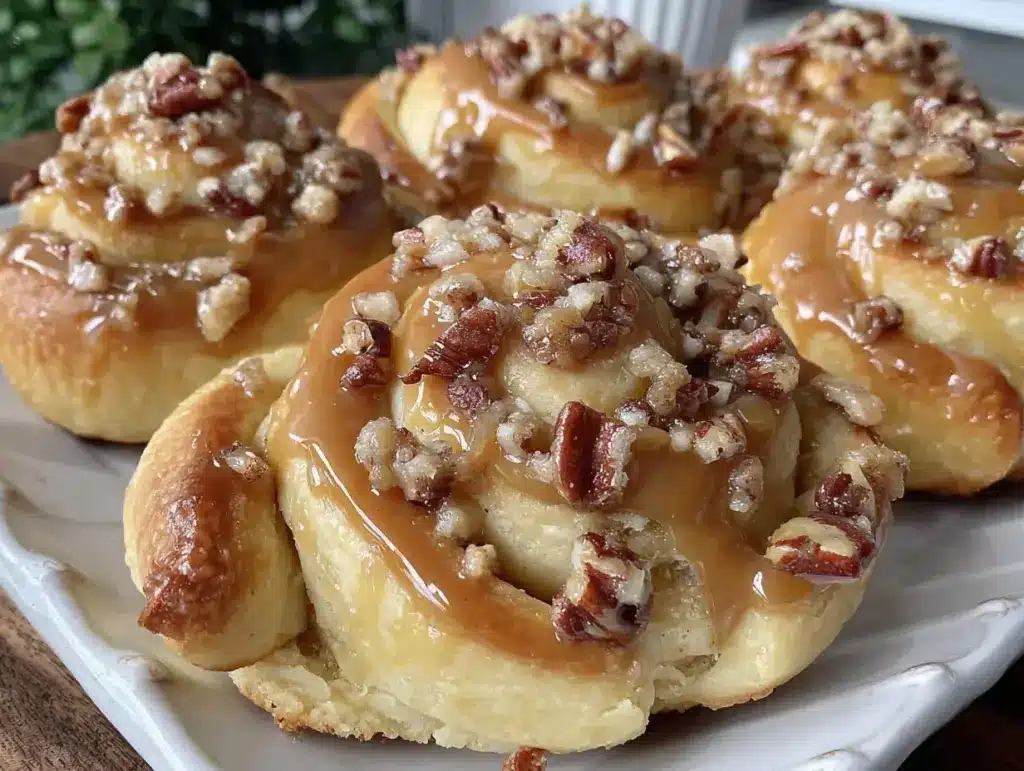 Salted Caramel Pecan Pie Crescent Rolls - featured image