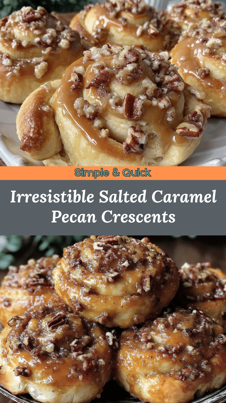 Salted Caramel Pecan Pie Crescent Rolls recipe
