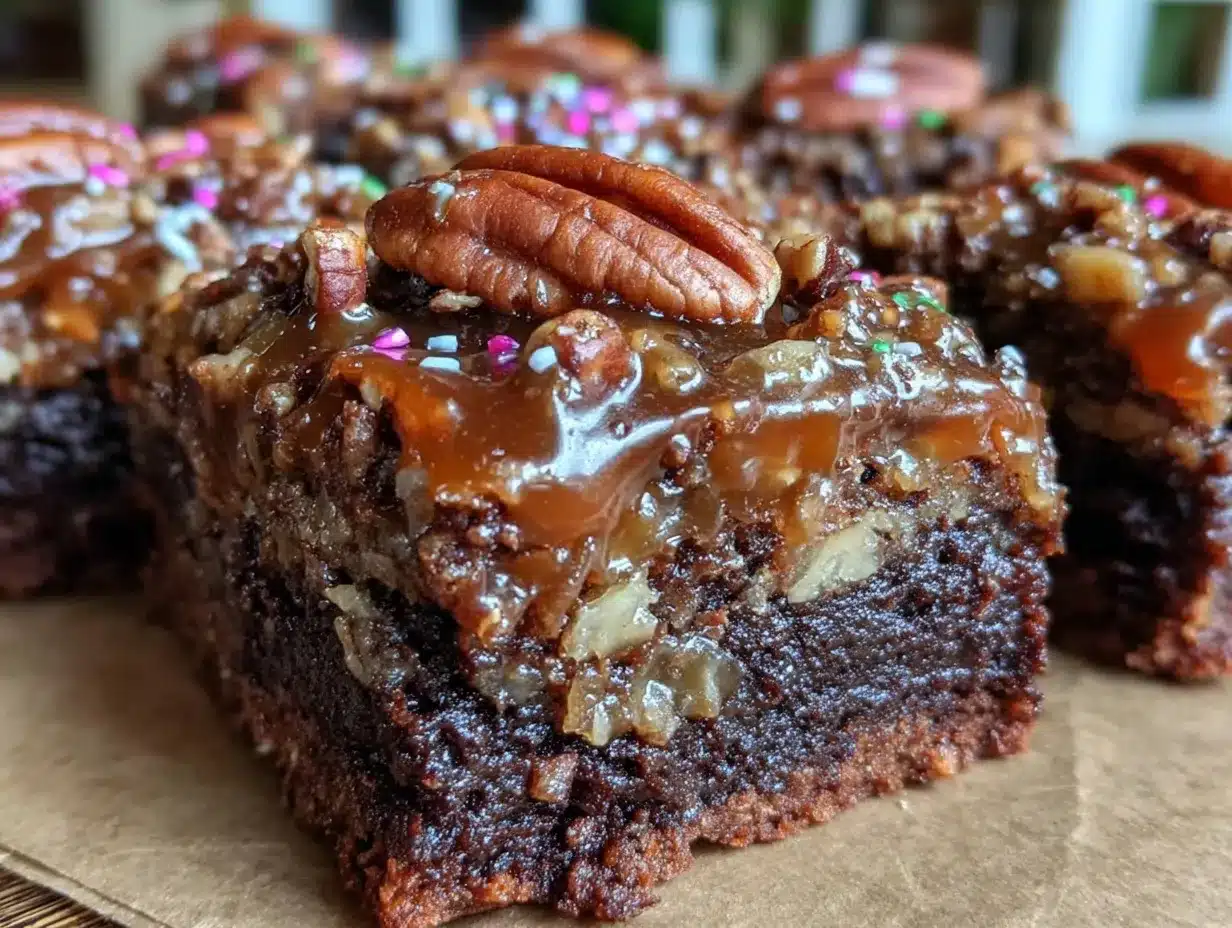 salted pecan pie brownies preparation steps