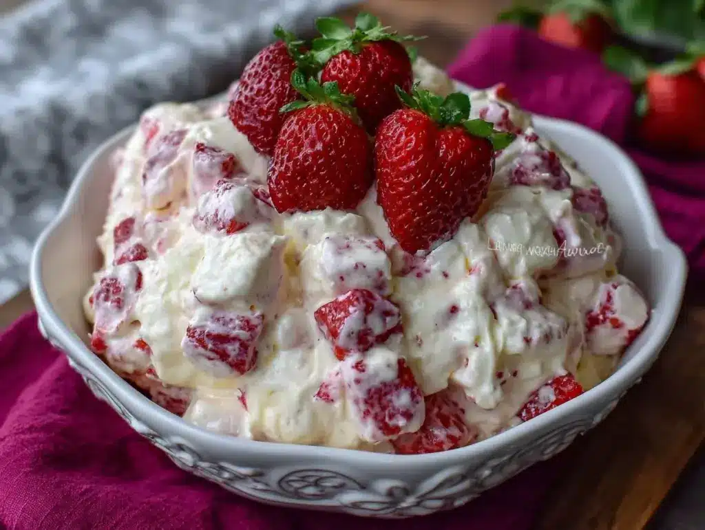 Strawberry Cheesecake Fluff Salad - featured image