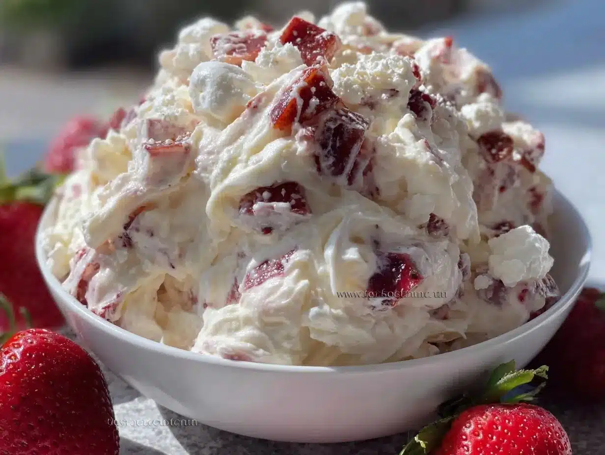 Strawberry Cheesecake Fluff Salad preparation steps