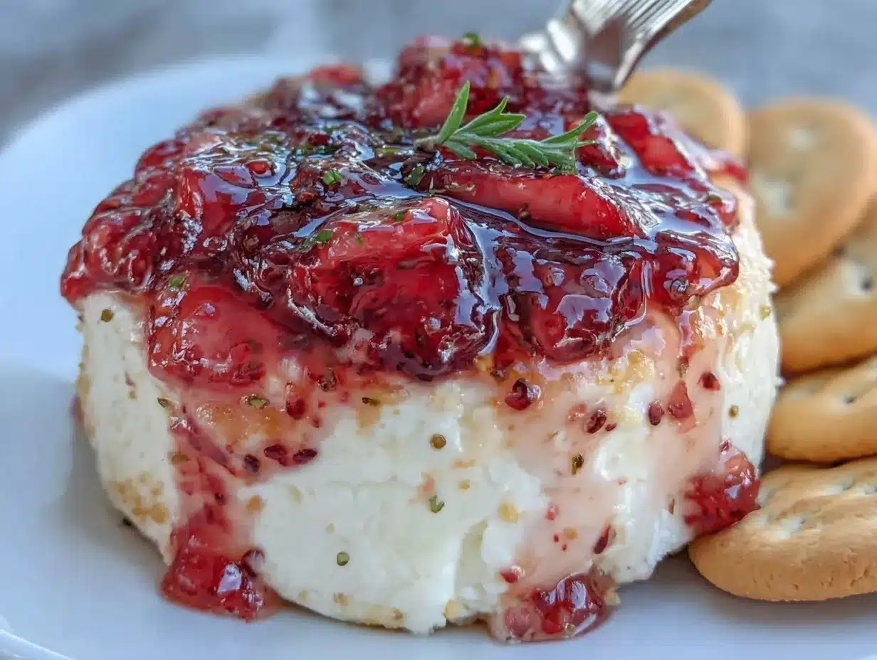 strawberry jalapeño cream cheese dip preparation steps