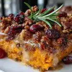 sweet potato cranberry gratin - featured image