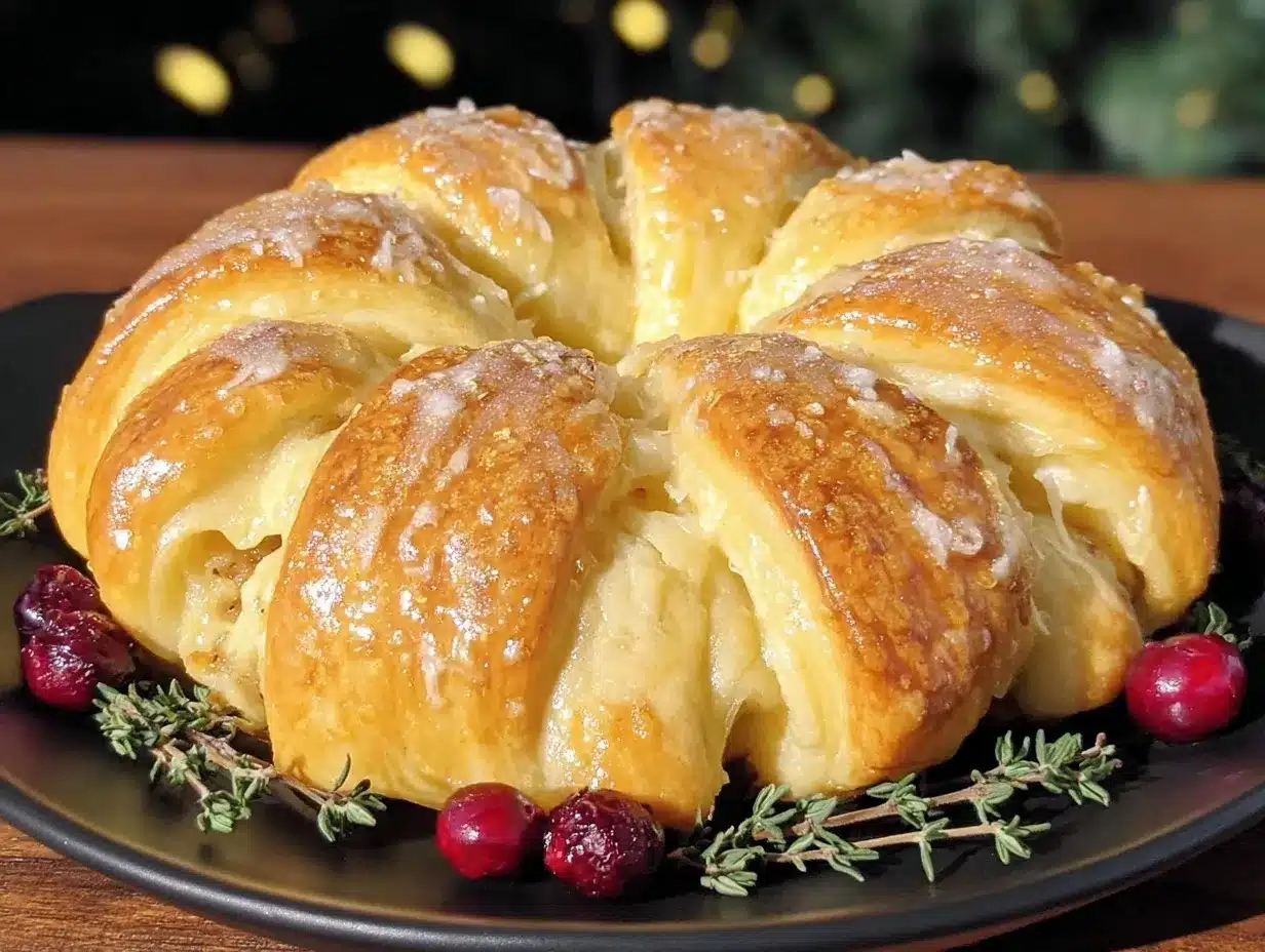 turkey cranberry crescent ring preparation steps