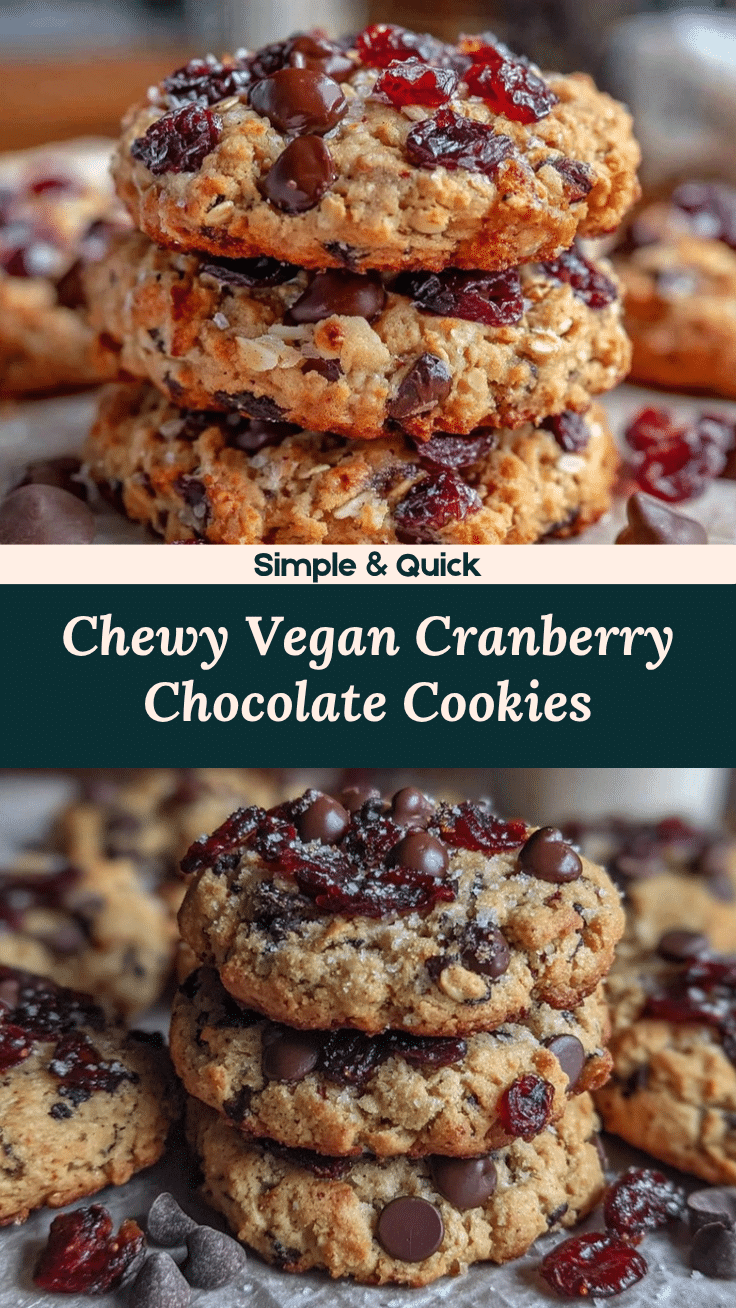 vegan cranberry chocolate chip cookies recipe