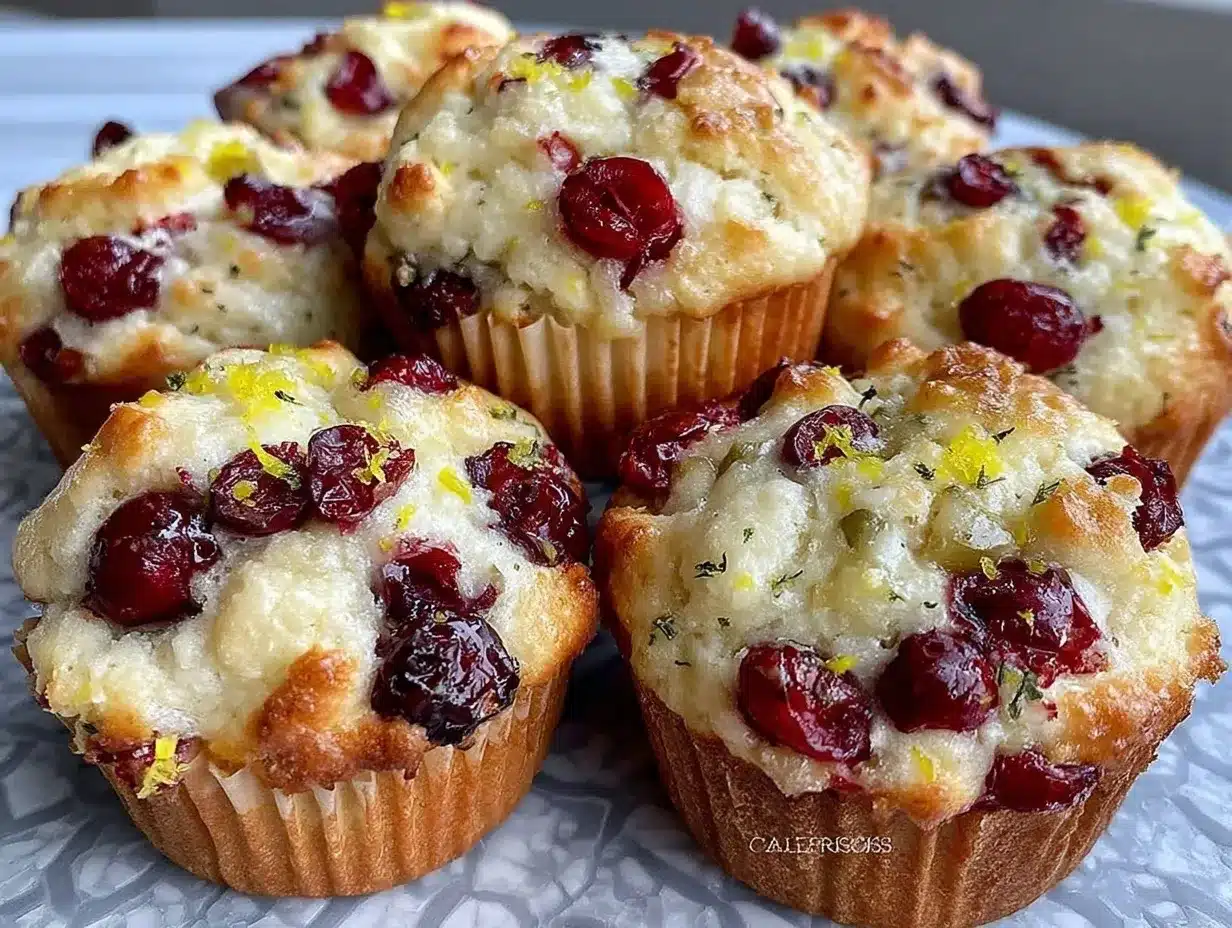 White Chocolate Cranberry Lemon Muffins preparation steps