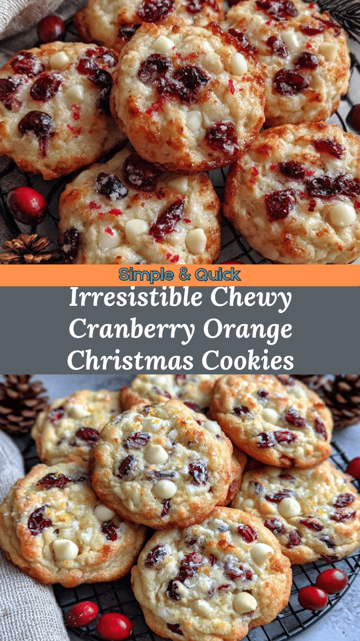 white chocolate cranberry orange Christmas cookies recipe