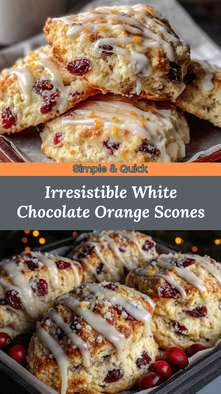 White Chocolate Cranberry Orange Scones recipe