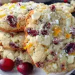 White Chocolate Cranberry Orange Shortbread Cookies - featured image