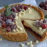 white chocolate cranberry tart - featured image
