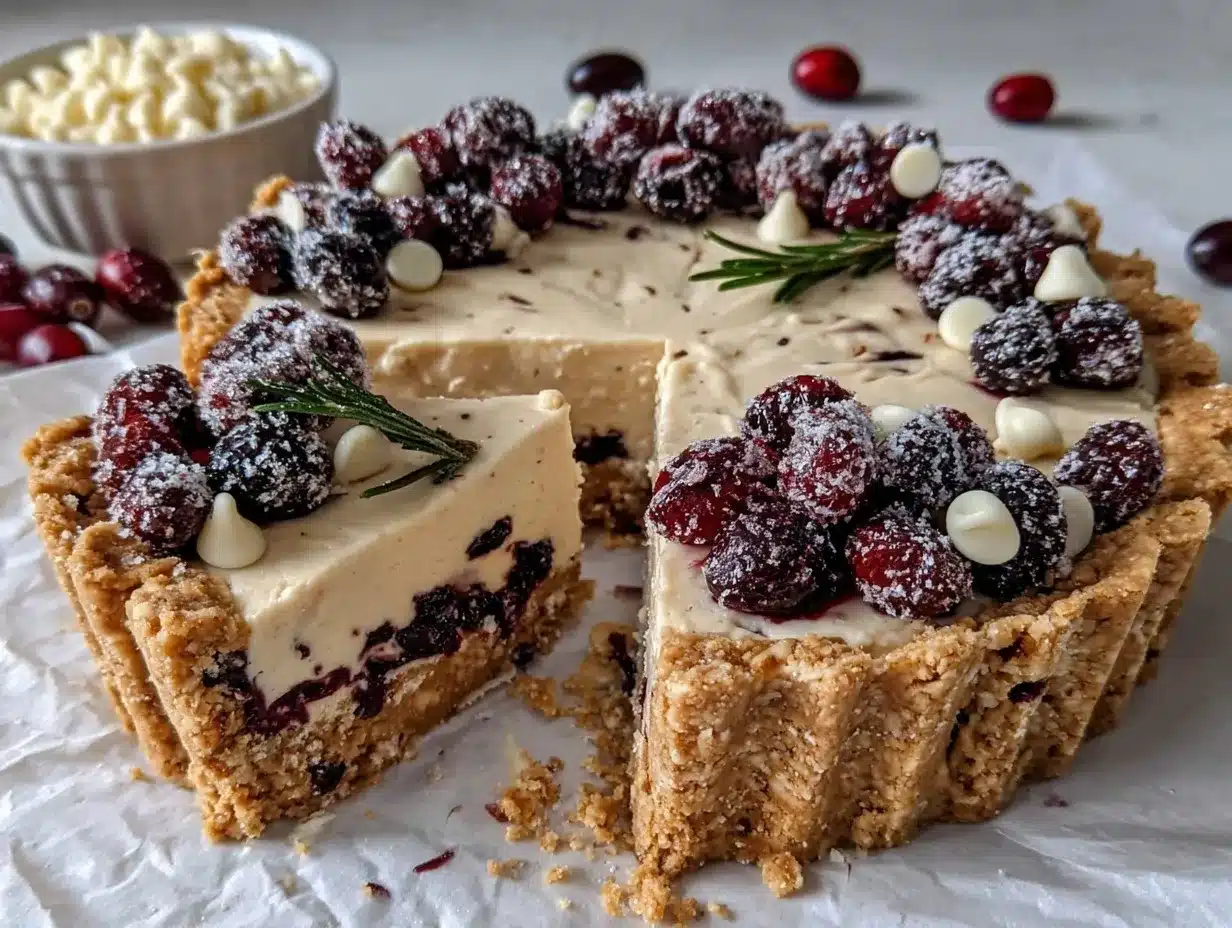 white chocolate cranberry tart preparation steps