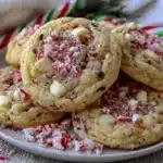 white chocolate peppermint cookies - featured image