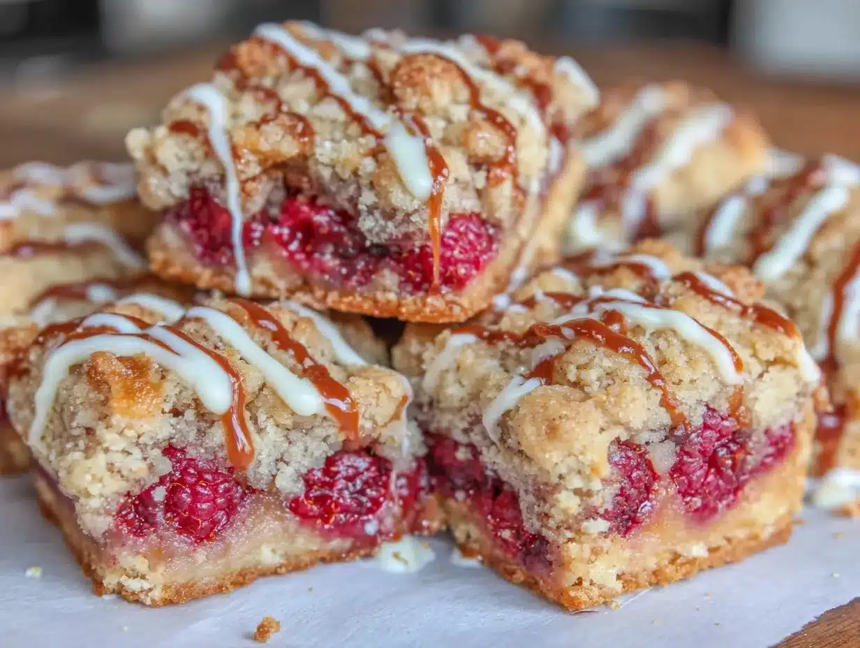white chocolate raspberry crumble bars preparation steps