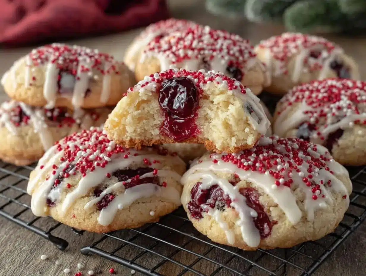 Almond Cherry Cookies preparation steps