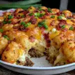 Bacon cheeseburger tater tot casserole - featured image