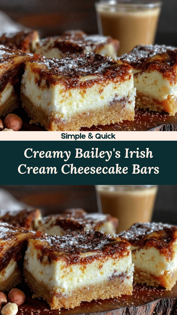 Baileys Irish Cream Cheesecake Bars recipe