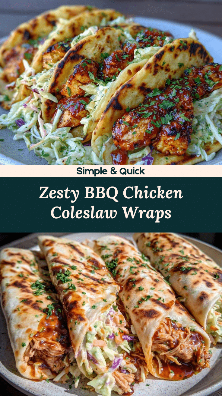 BBQ Chicken Coleslaw Wraps recipe