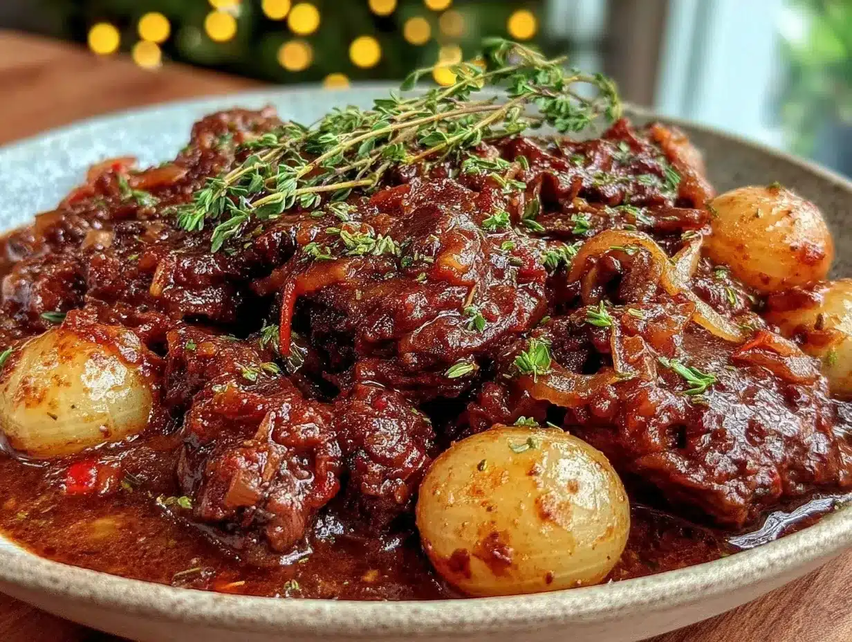 beef bourguignon with pearl onions preparation steps