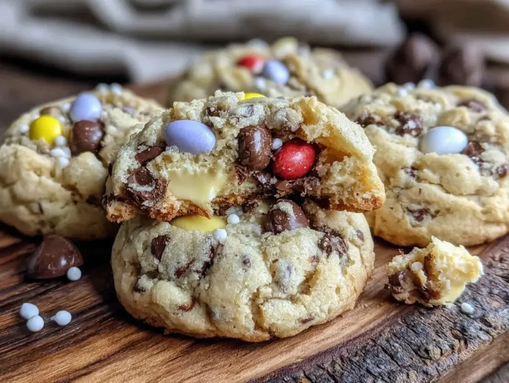 Cadbury Egg Stuffed Cookies - featured image