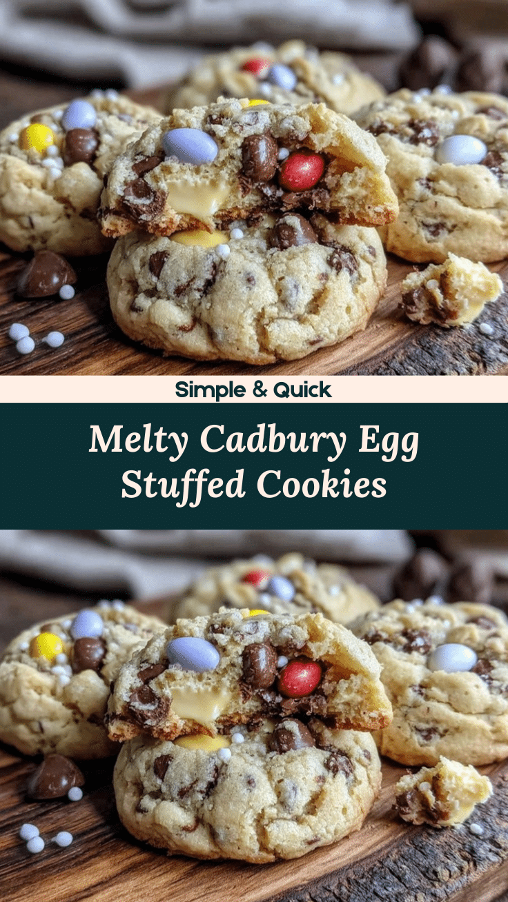 Cadbury Egg Stuffed Cookies recipe