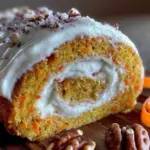 carrot cake swiss roll - featured image