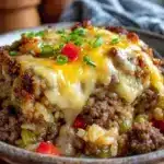 cheesy beef and rice casserole - featured image